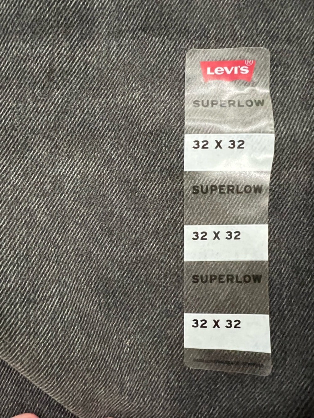 Levi’s Superlow Loose Jeans 32x32 NWT Black Wash Low Rise Baggy Straight Leg Y2K - Picture 11 of 12